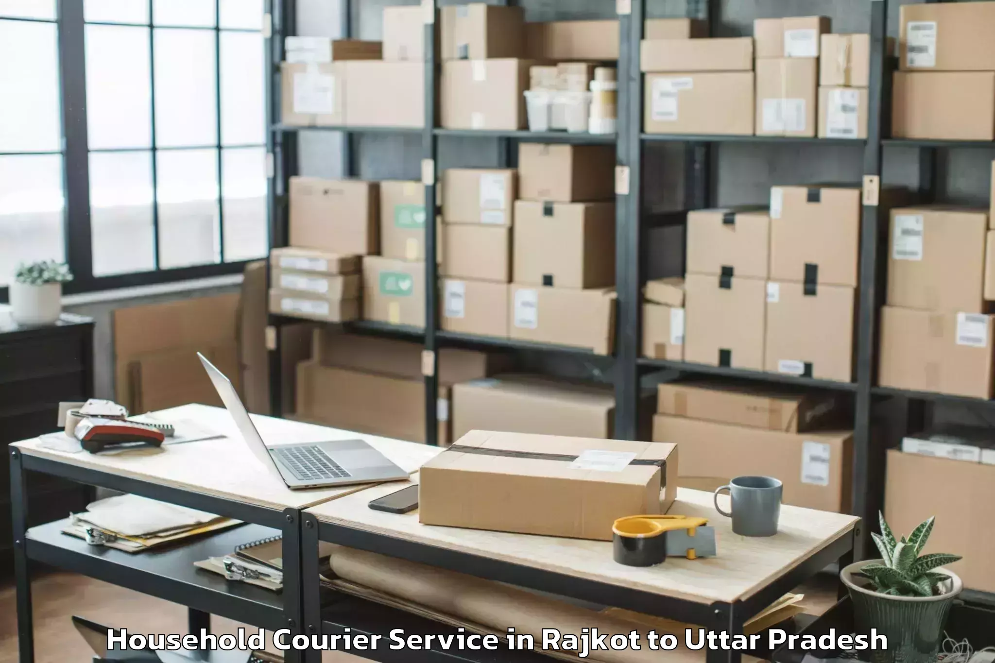 Top Rajkot to Purwa Household Courier Available